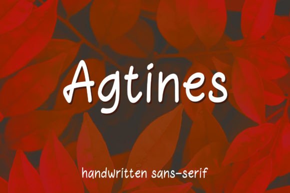 Agtines: A Handwritten Font for Web Design