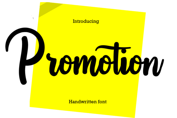 Promotion: A Handwritten Font for Editorial Elegance