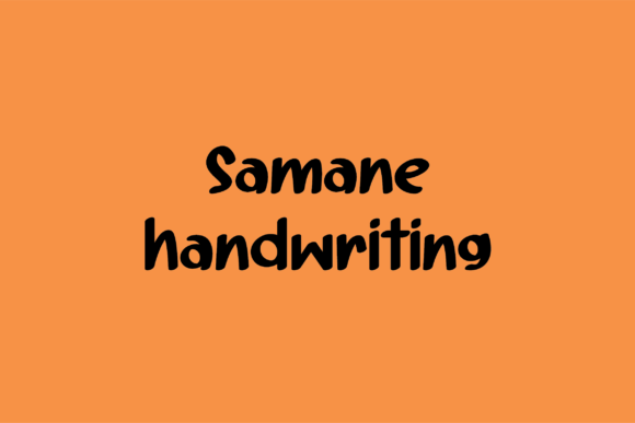 Samane: A Handwritten Font for Web Design