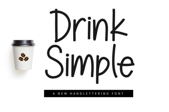 Simple Drink Font for Editorial Design