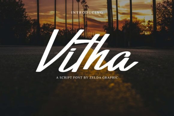 Vitha: A Modern Script Font for Creative Projects